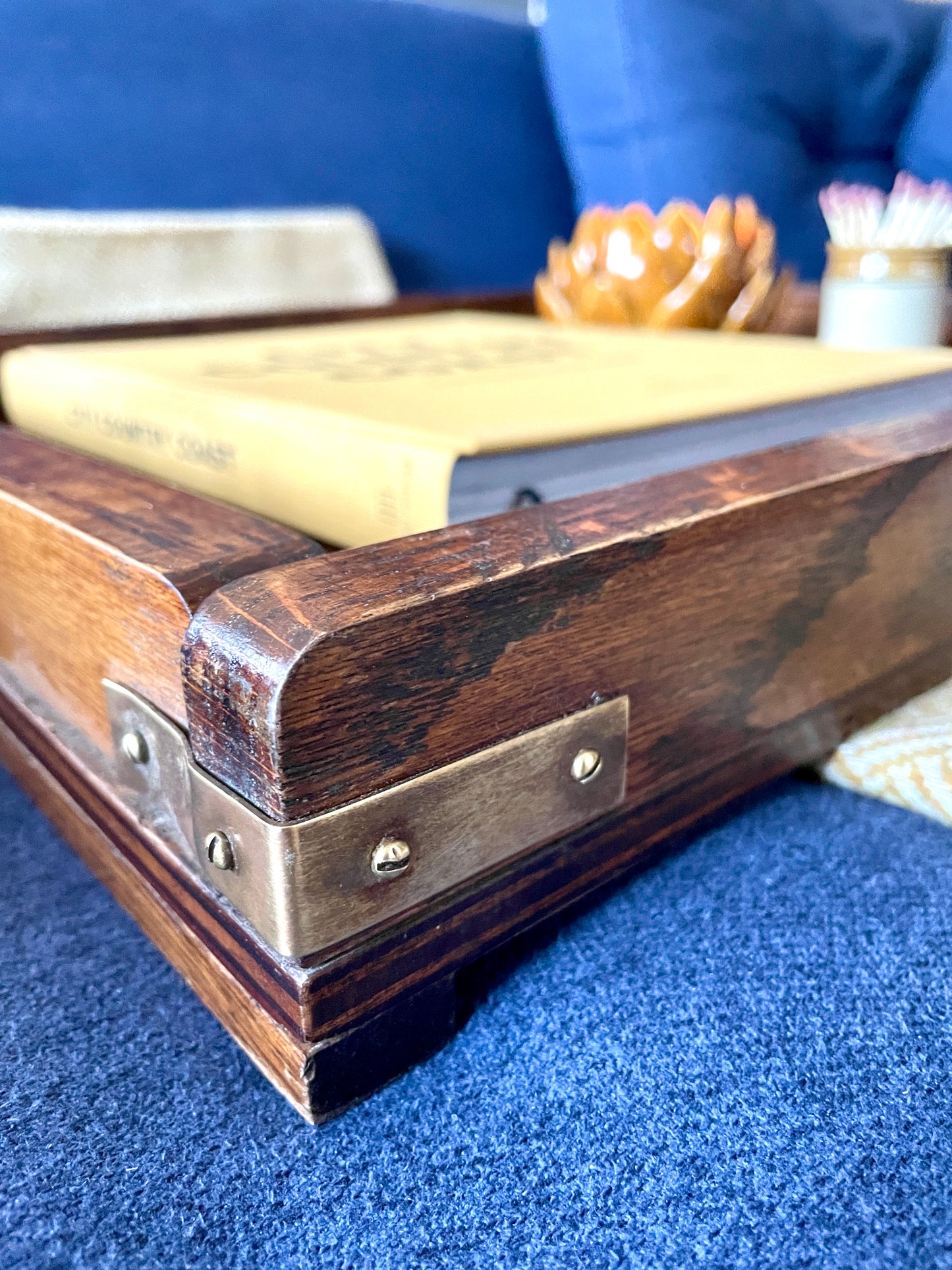 Large Vintage Oak Serving Tray