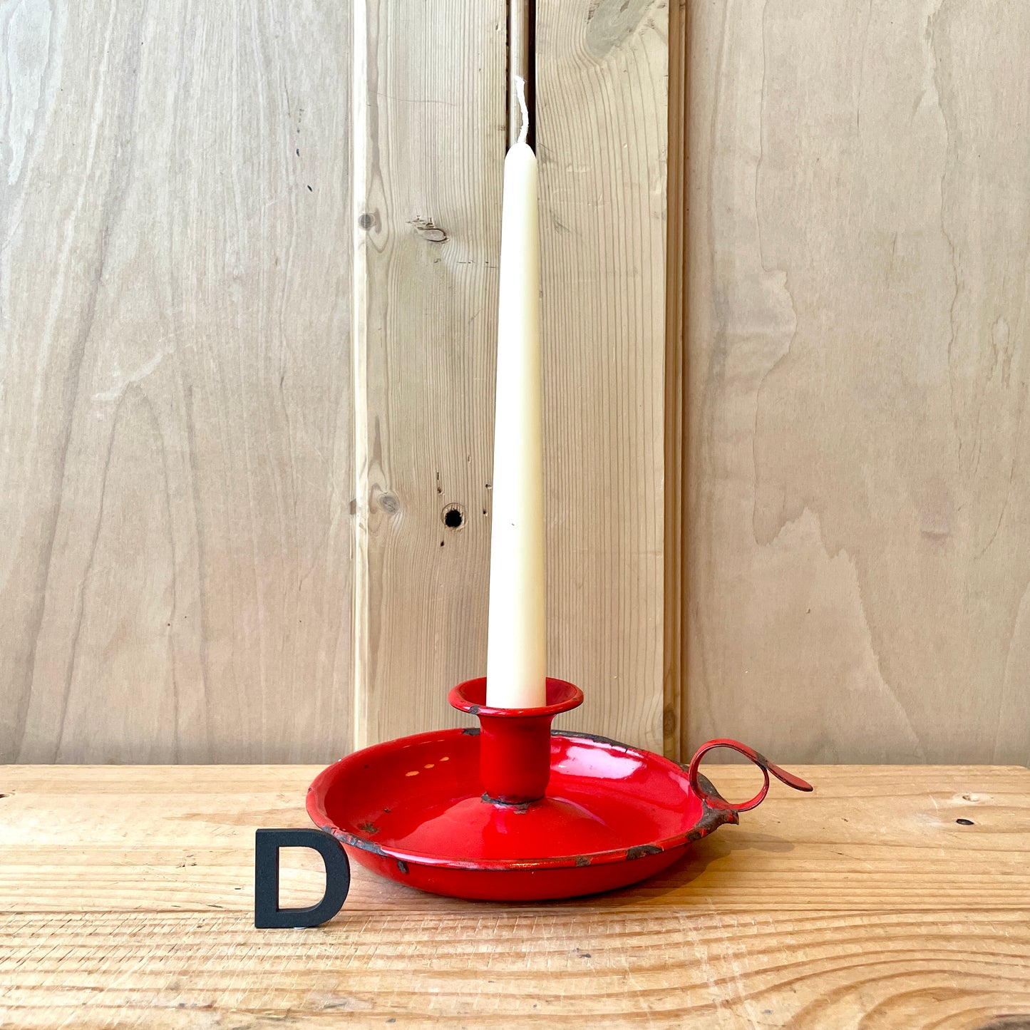 Vintage enamel candle holders