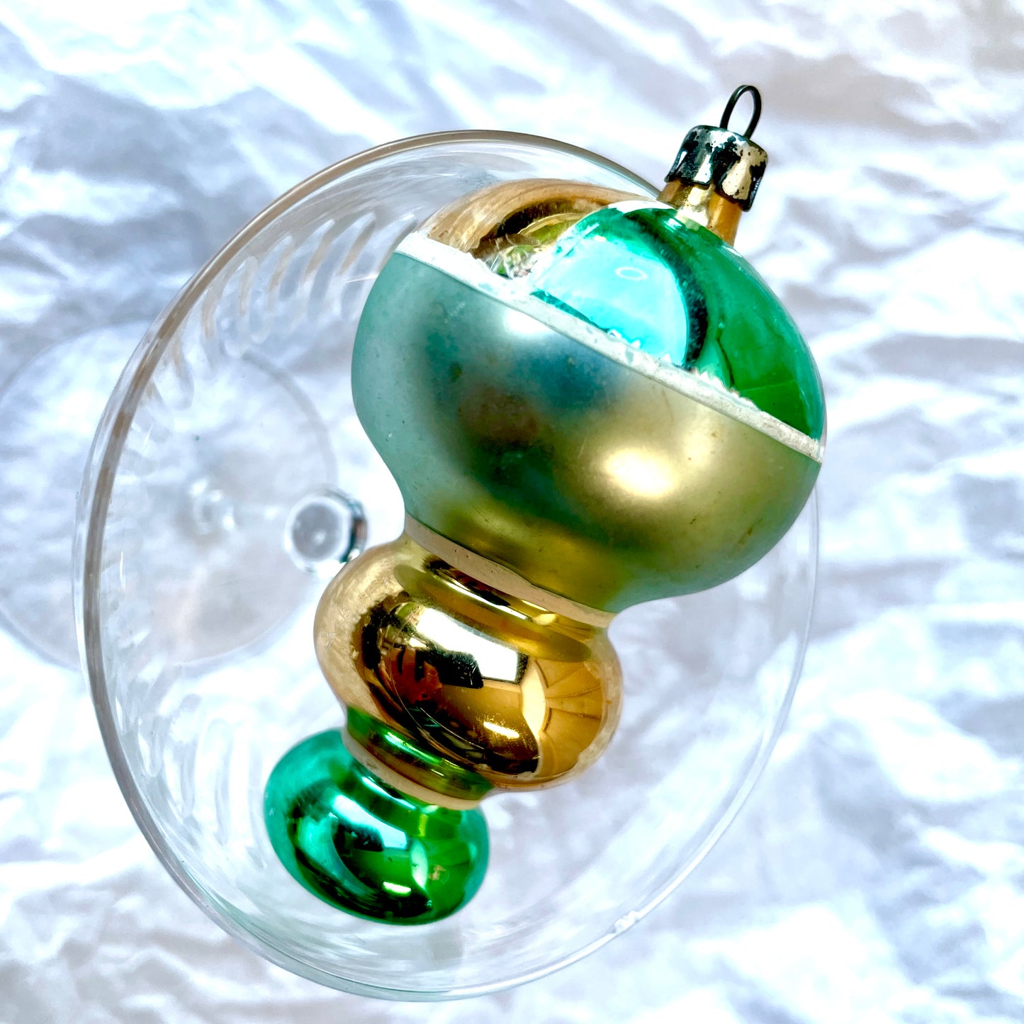 Vintage bobbin shaped bauble