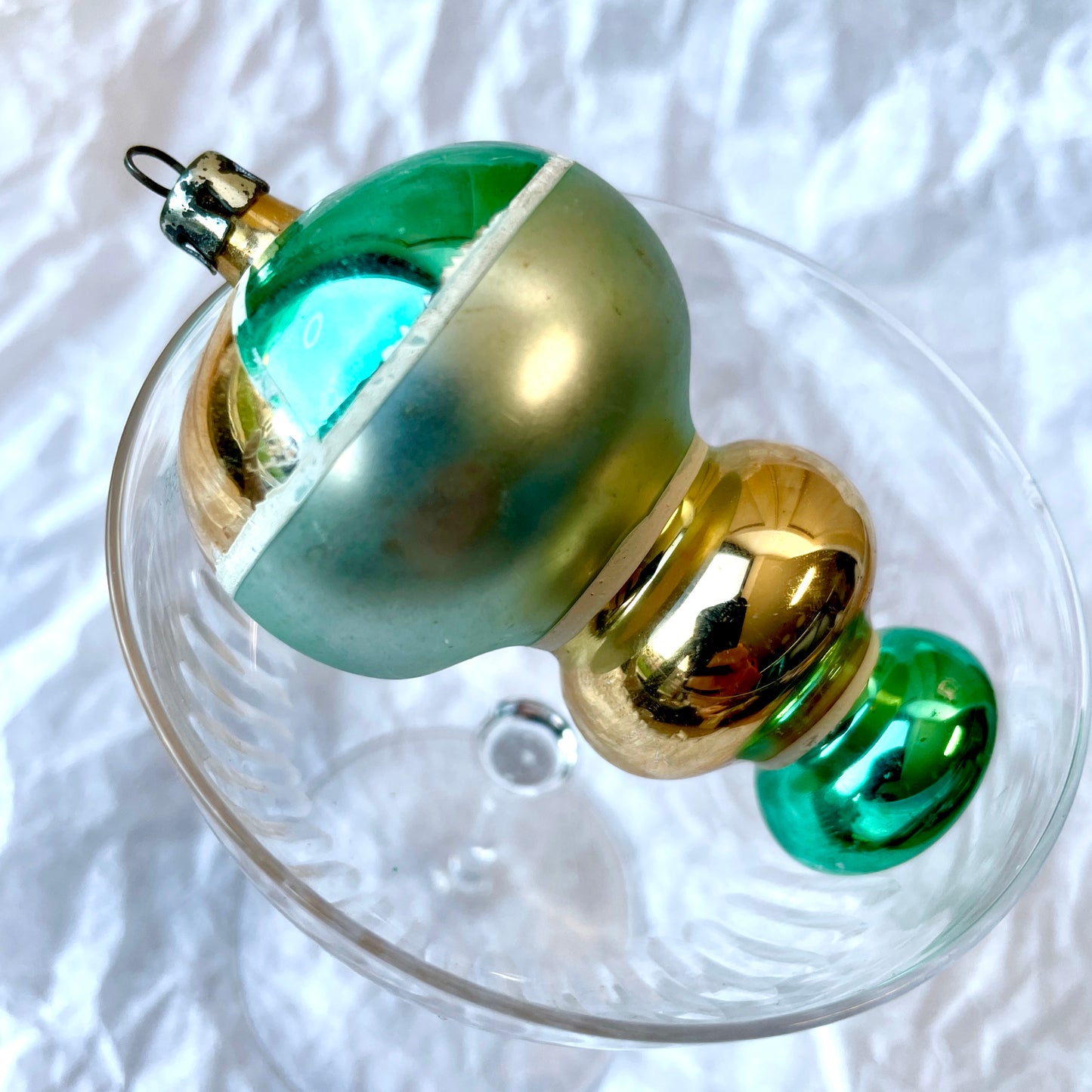 Vintage bobbin shaped bauble