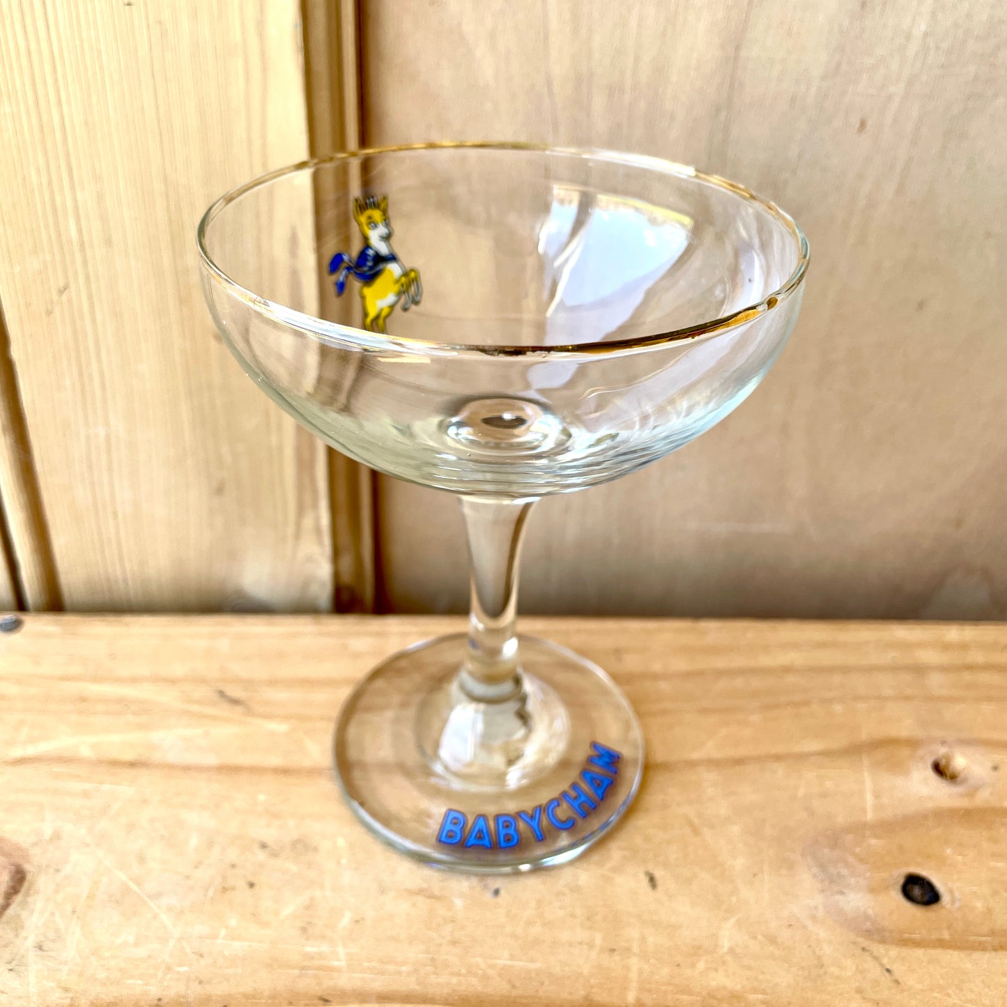 Vintage 1970s Babycham glass