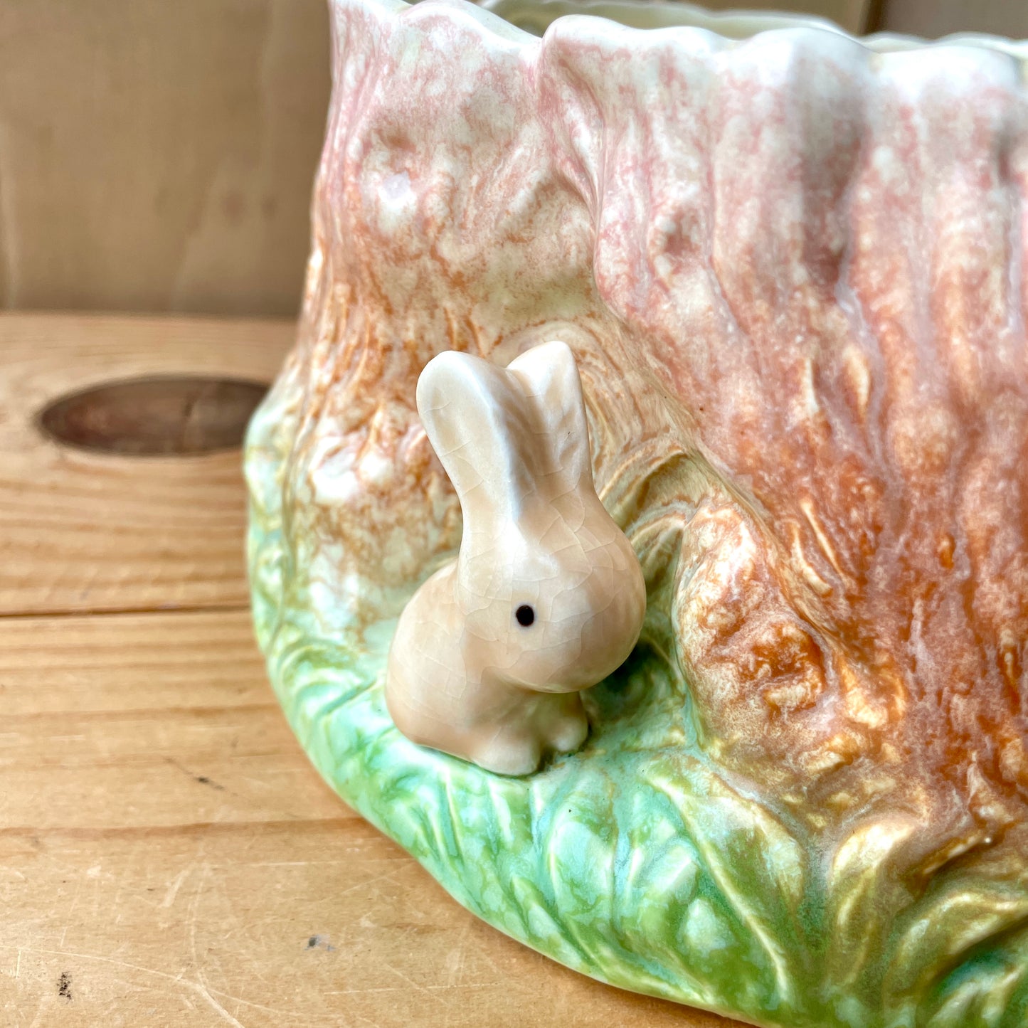 Vintage Sylvac Bunny and Elves Bulb Bowl model 1514