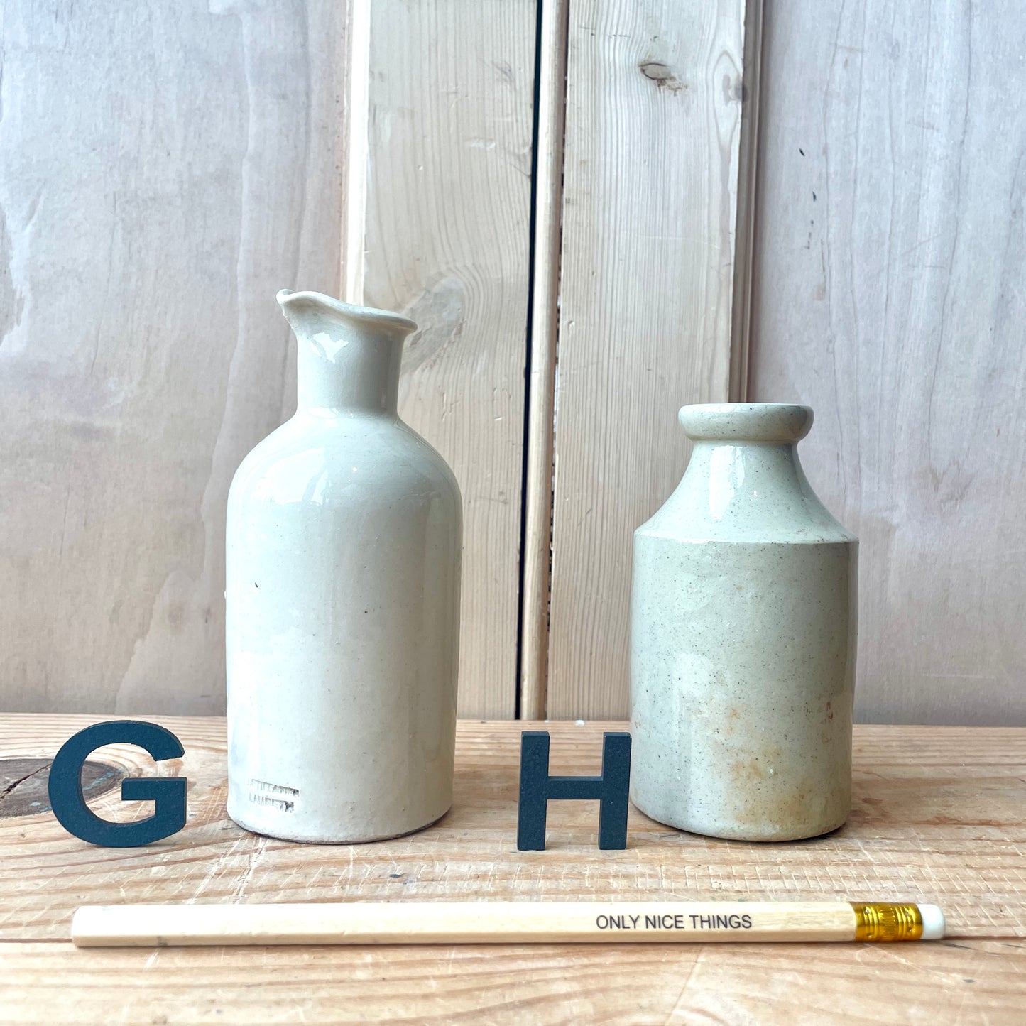 Small vintage stoneware bottles