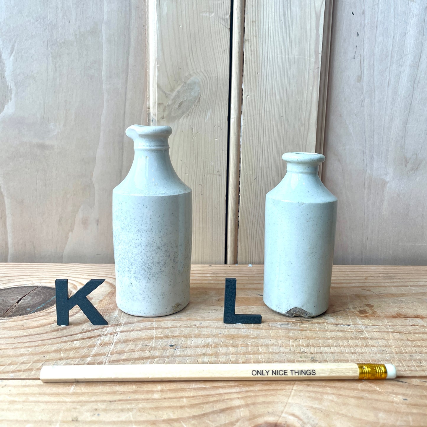 Small vintage stoneware bottles