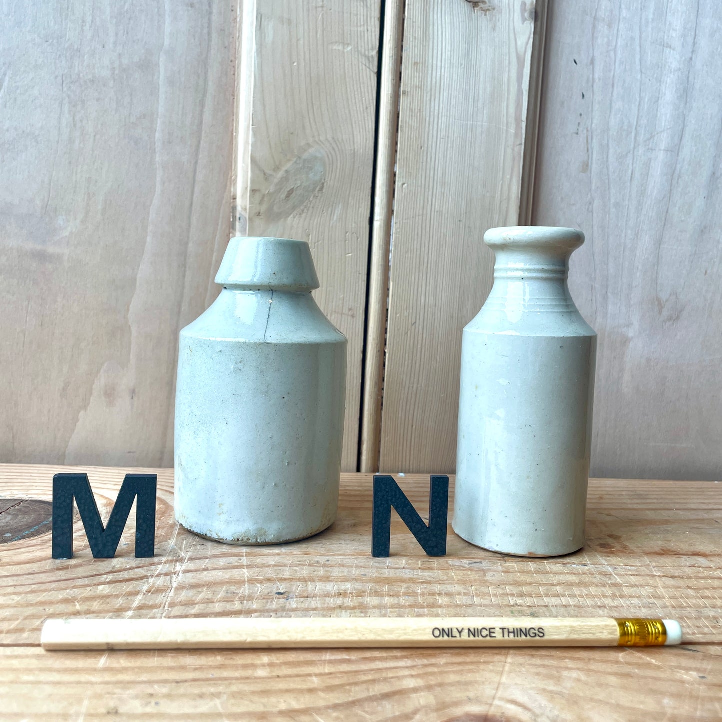 Small vintage stoneware bottles