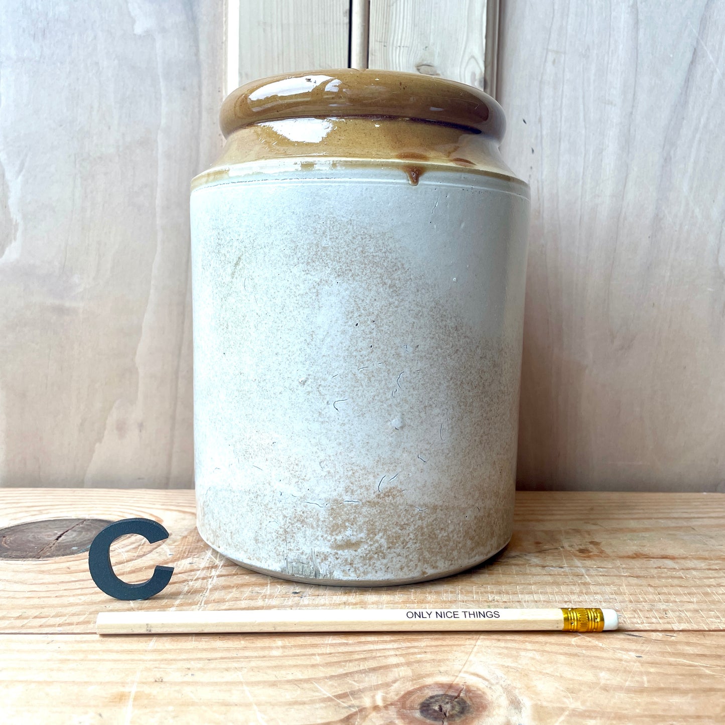 Vintage stoneware jars