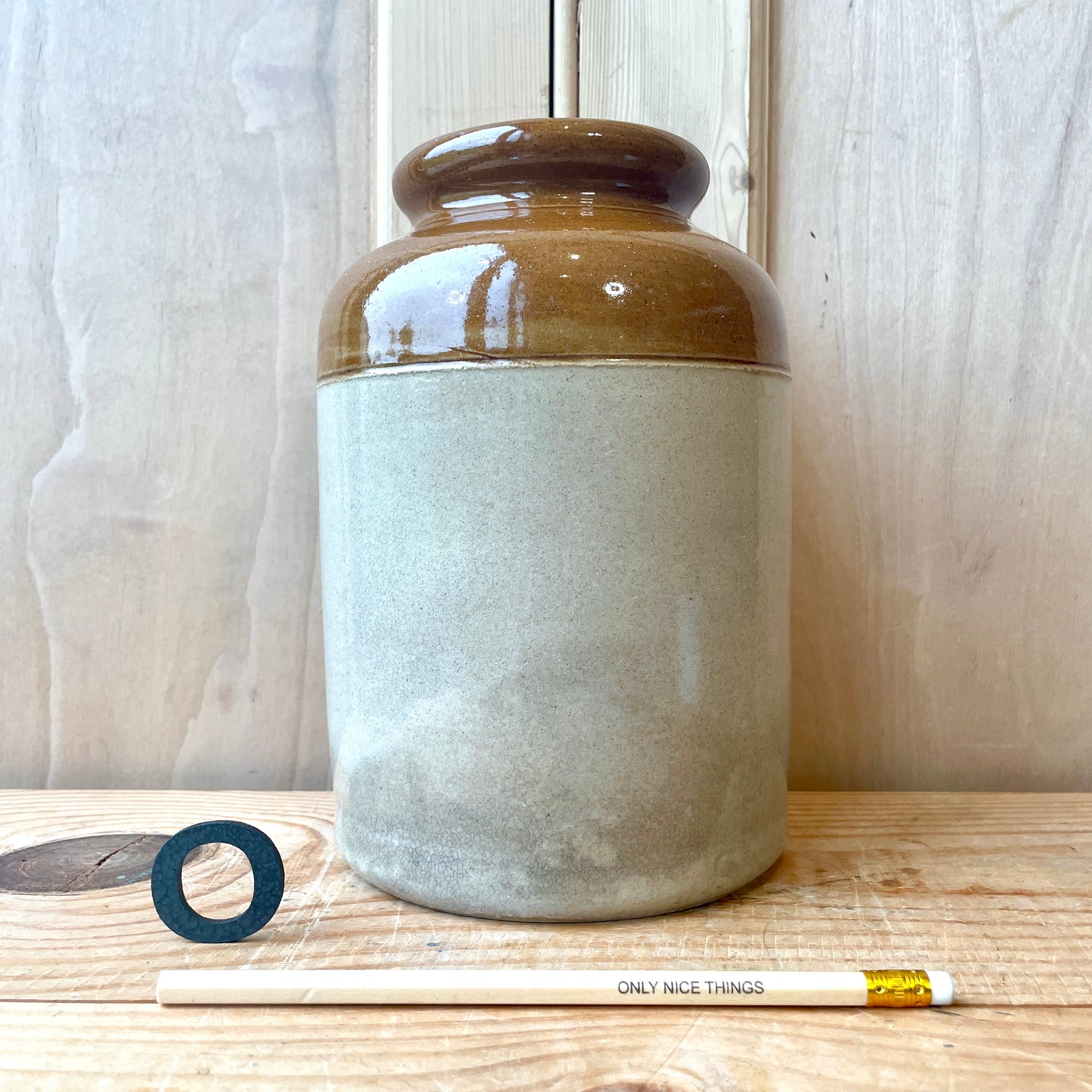 Vintage stoneware jars