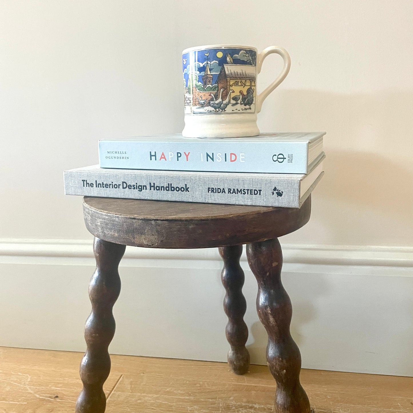 Small Vintage French Tripod  Bobbin Stool