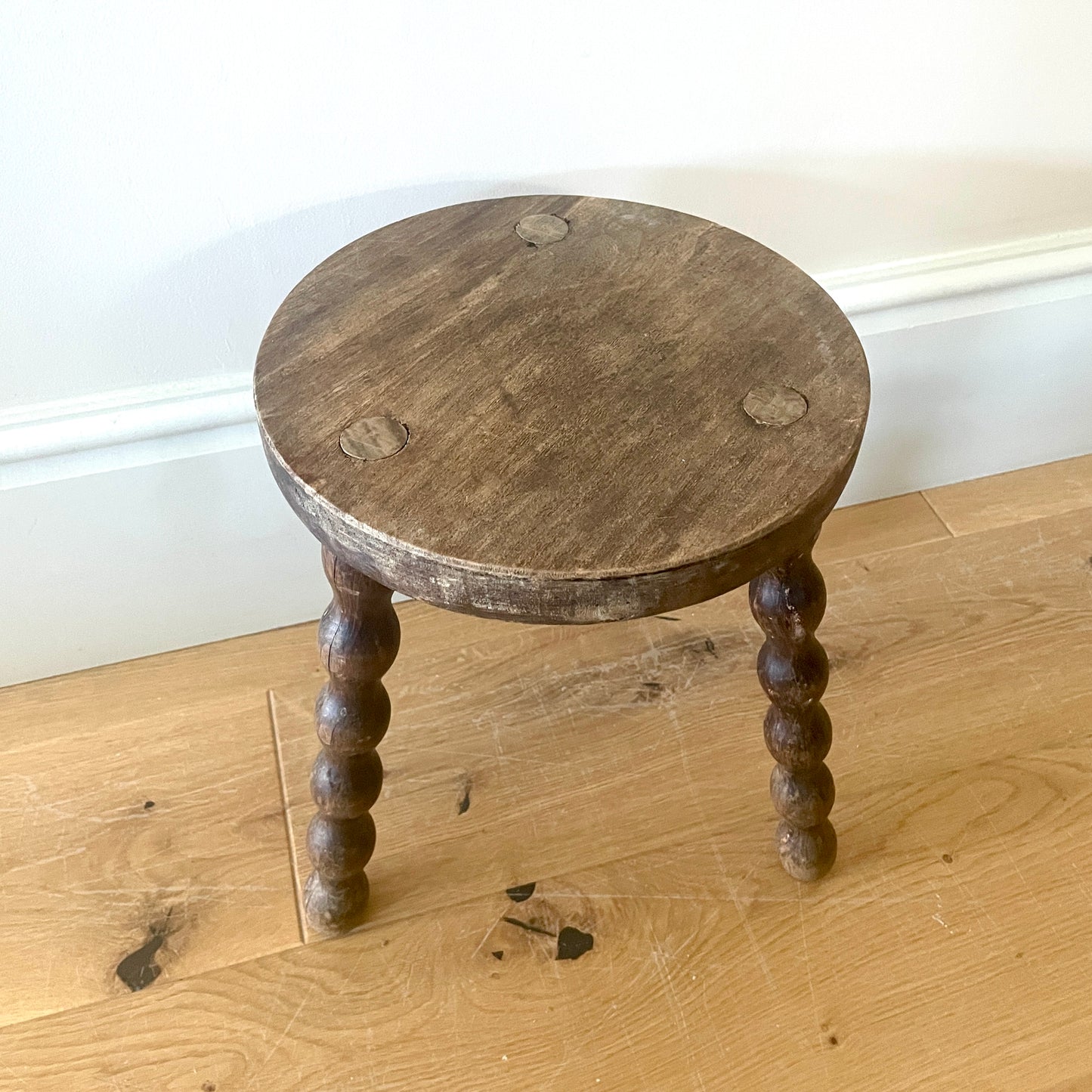 Small Vintage French Tripod  Bobbin Stool