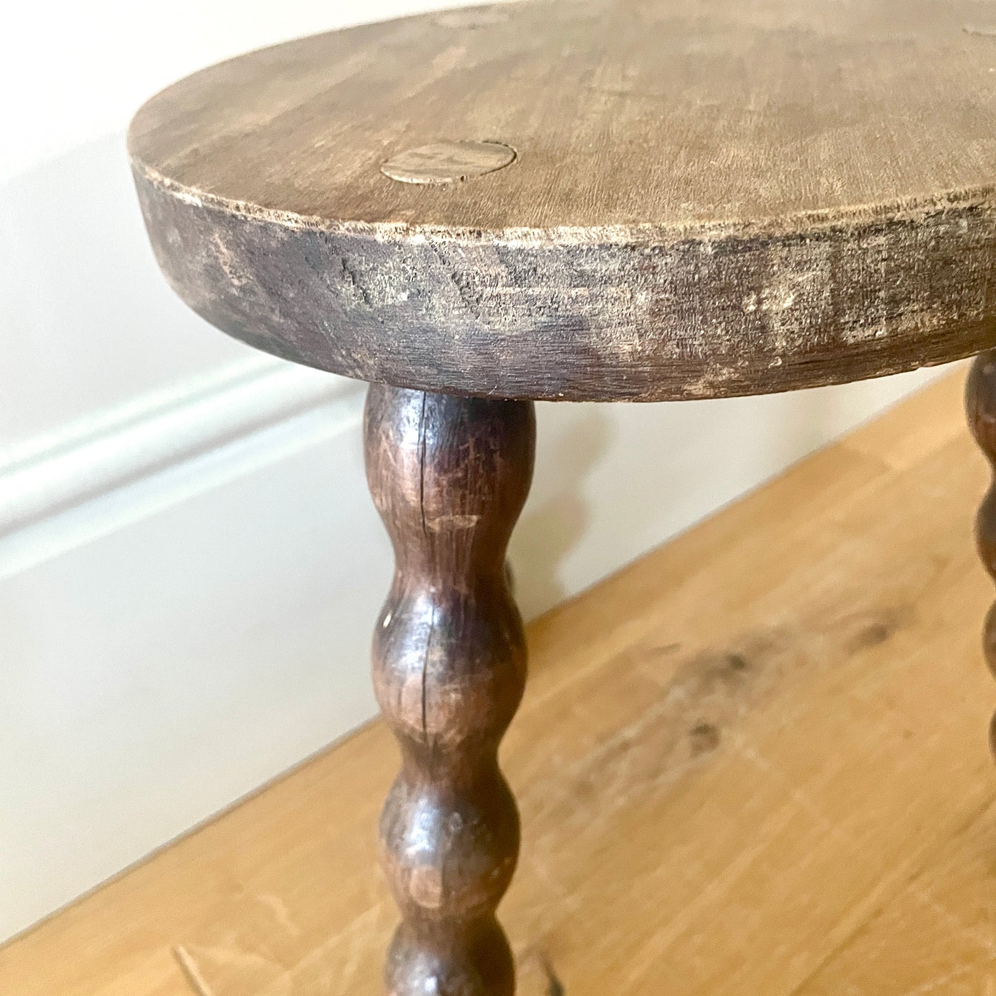 Small Vintage French Tripod  Bobbin Stool