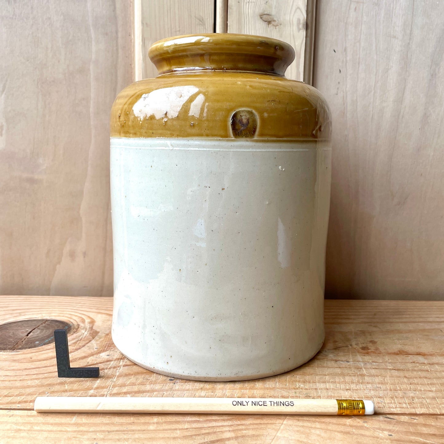 Vintage stoneware jars