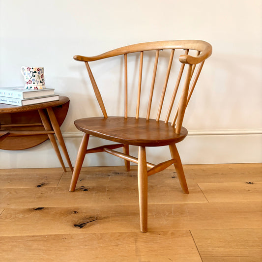 Ercol Blonde Cowhorn Fireside Chair Model 415