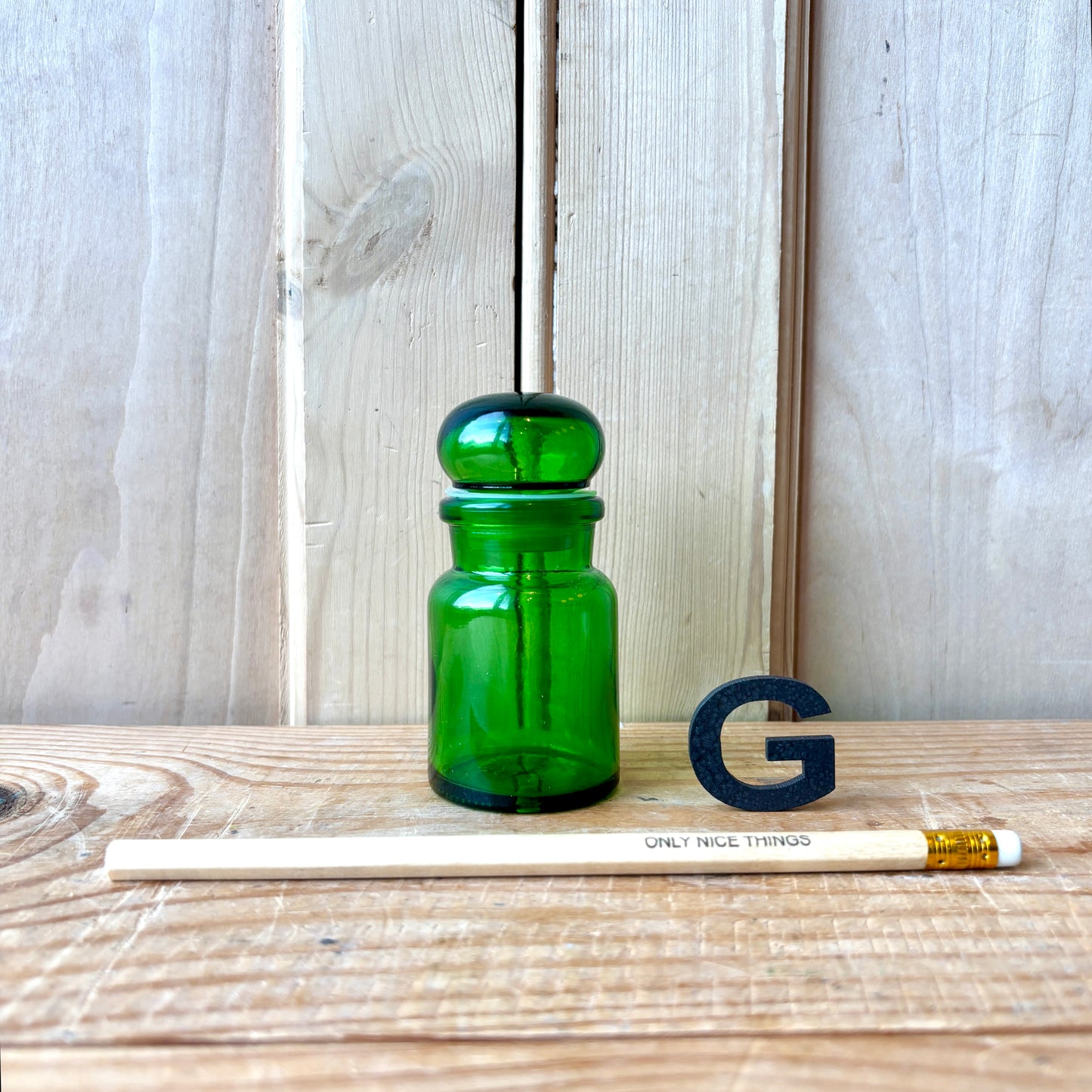 Retro coloured glass bottles