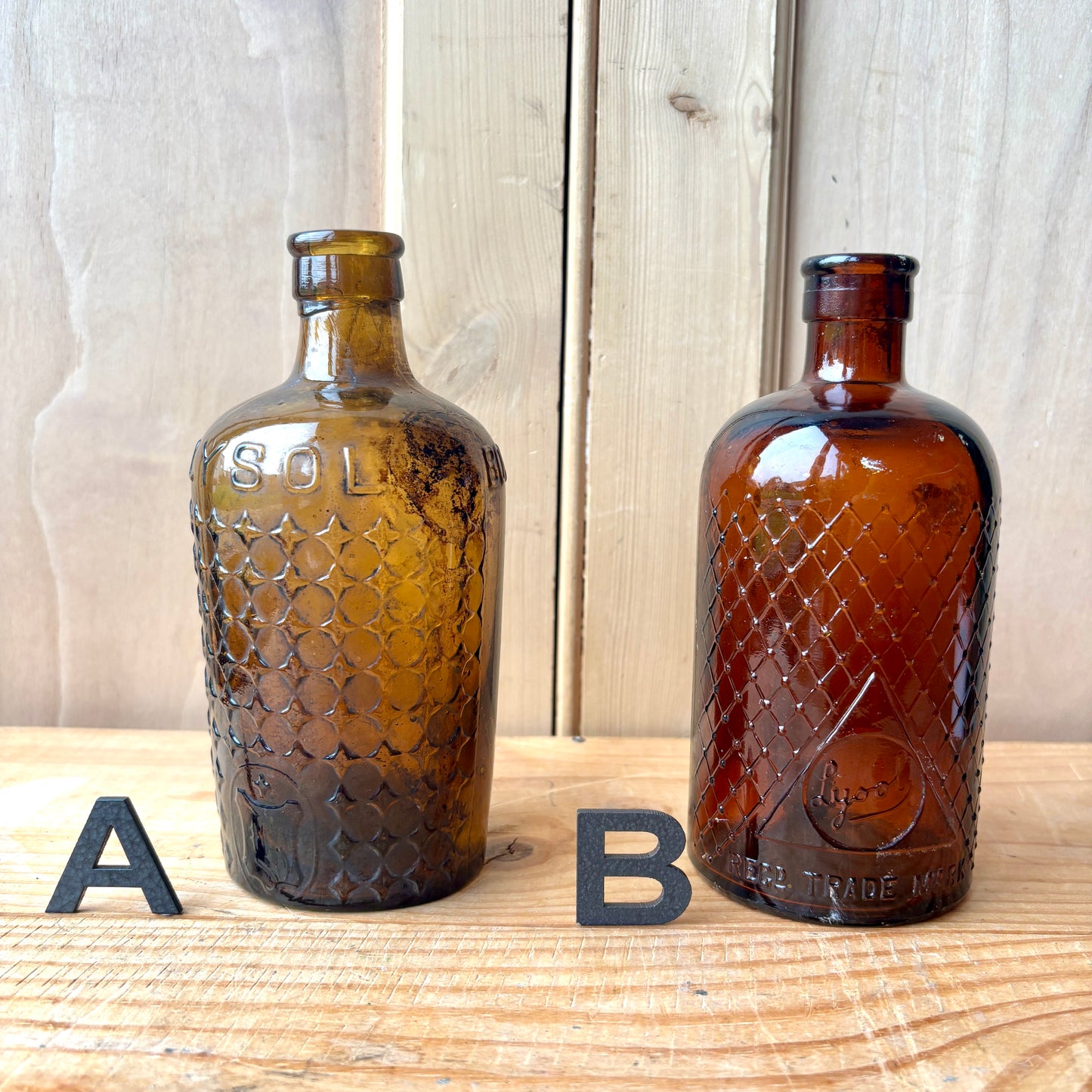 Lysol Brown Bottles Vintage Bottles