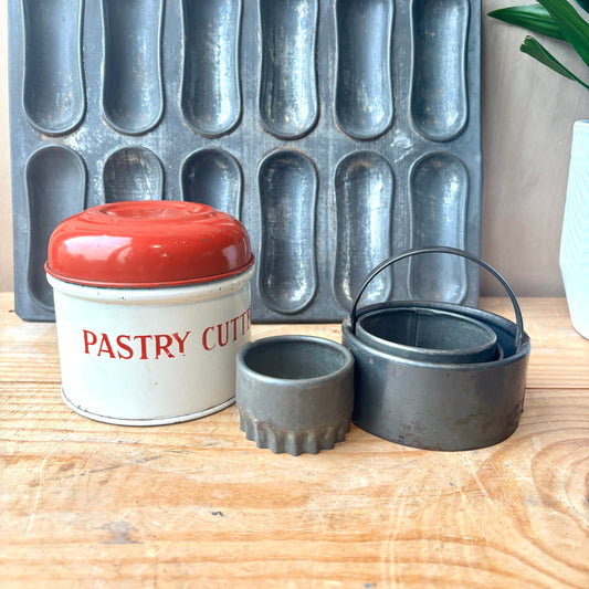 Vintage Pastry Cutters in Tin