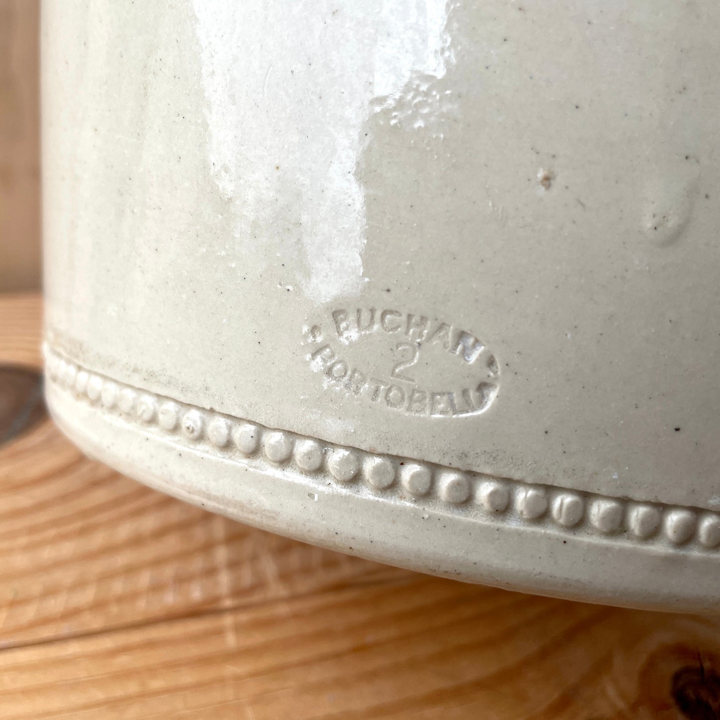 V Large Vintage Stoneware Butter Crock