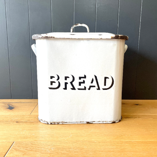 Vintage Enamel Bread Bin