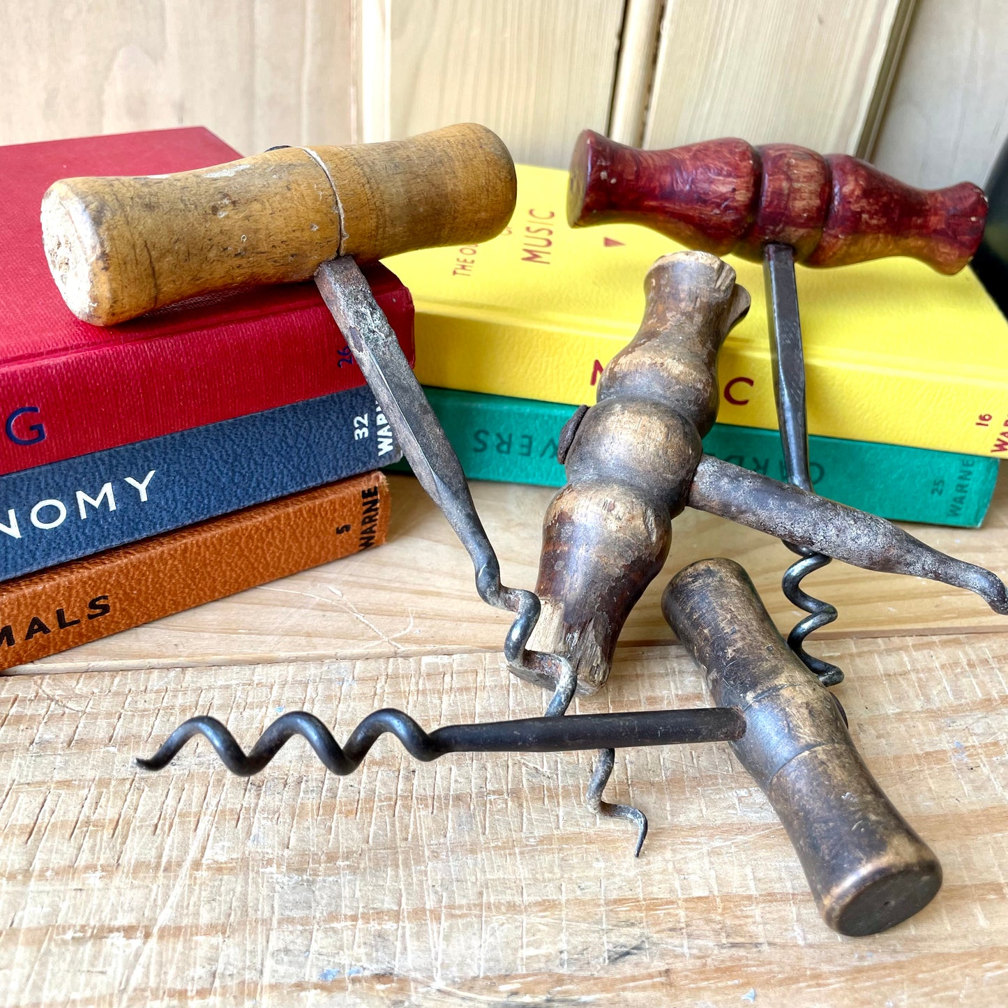 Vintage wooden corkscrew