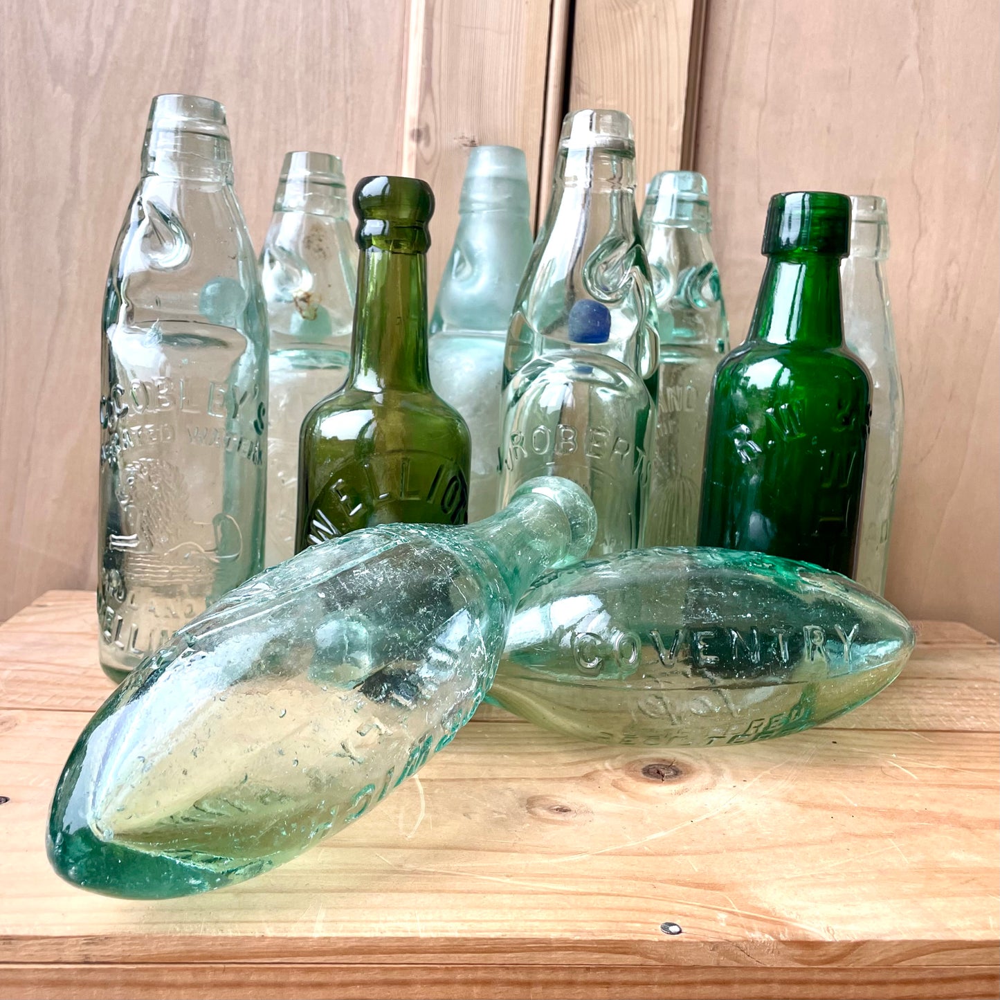 Vintage codd neck bottles