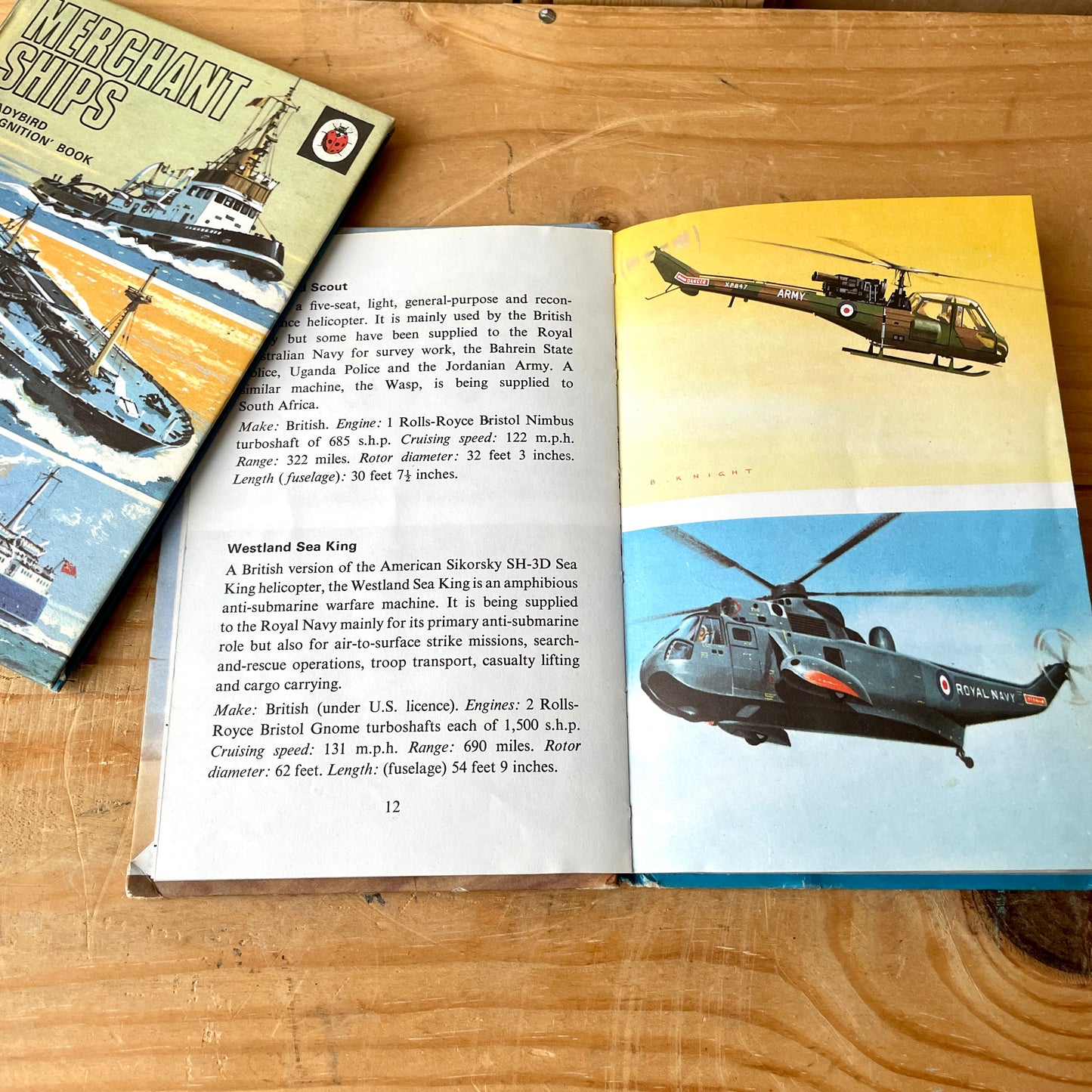 Pair of Vintage Ladybird books Aircraft and Merchant Ships