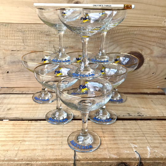 Vintage 1970s Babycham glass