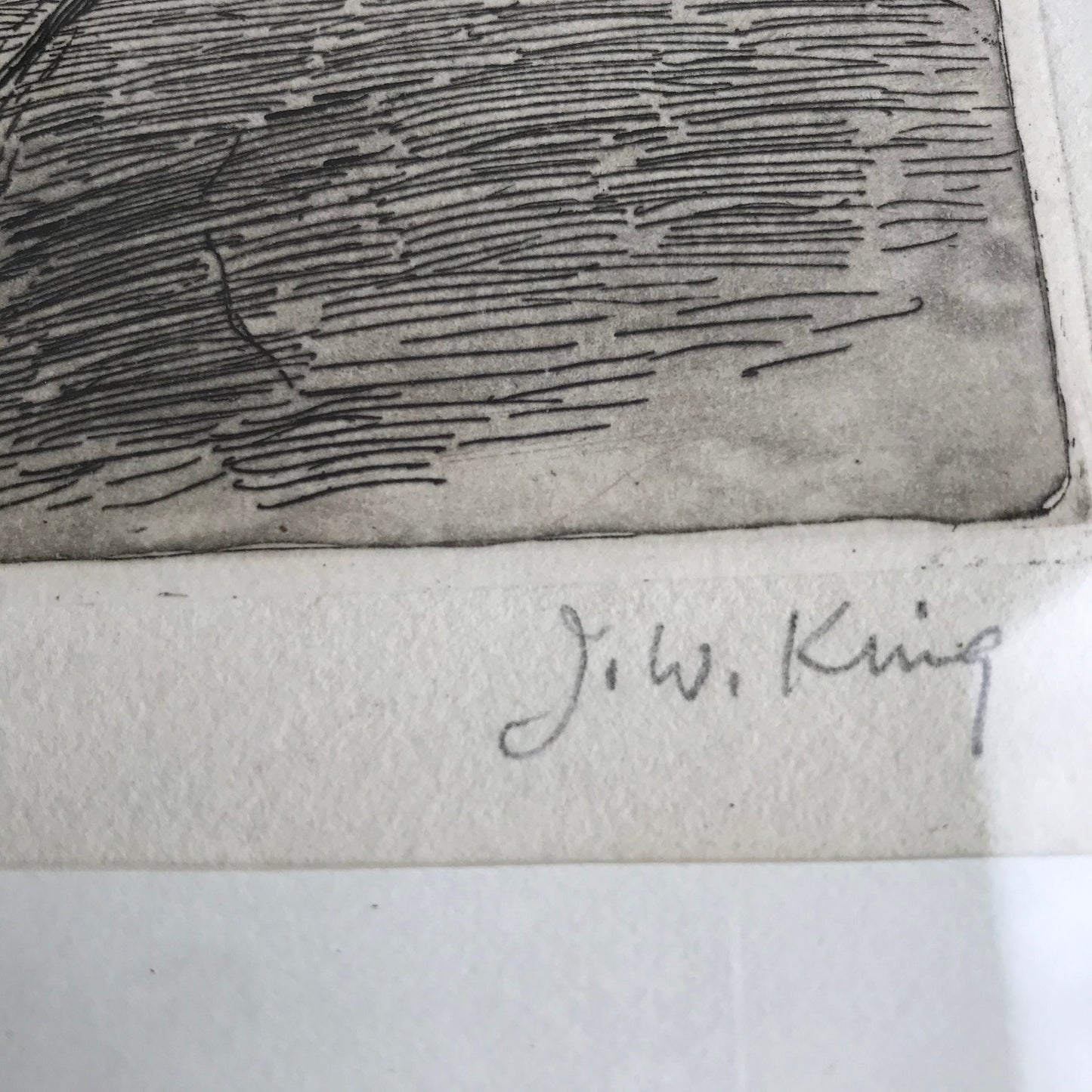 Original etching by J.W. King